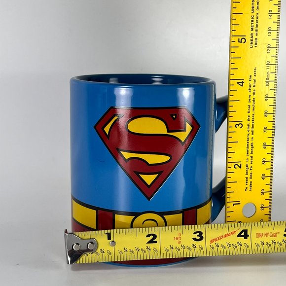 Superman Logo Coffee Cup Mug Multicolor Ceramic DC Comics Souvenir Superhero - Picture 10 of 11